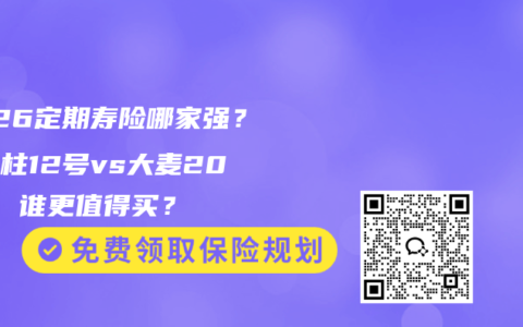 2026定期寿险哪家强？擎天柱12号vs大麦2026，谁更值得买？