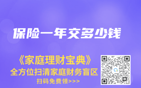 保险一年交多少钱