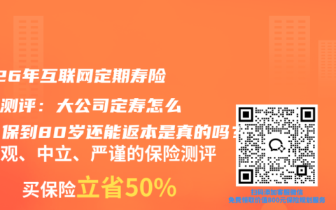 2026年互联网定期寿险深度测评：大公司定寿怎么选？保到80岁还能返本是真的吗？
