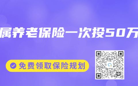 专属养老保险一次投50万