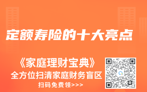 定额寿险的十大亮点