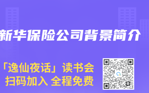 新华保险公司背景简介