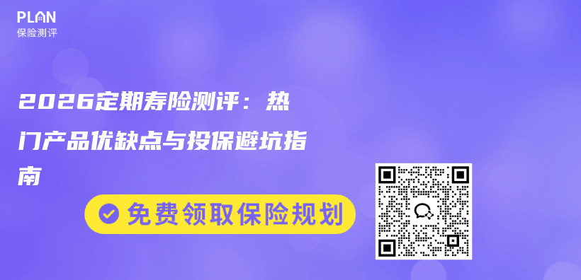 2026定期寿险测评：热门产品优缺点与投保避坑指南插图1