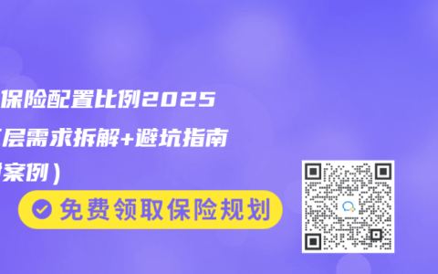 家庭保险配置比例2025：三层需求拆解+避坑指南（附案例）