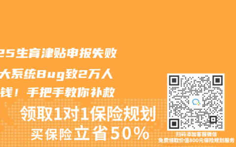 2025生育津贴申报失败？3大系统Bug致2万人少领钱！手把手教你补救