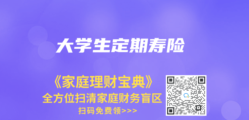 大学生定期寿险插图
