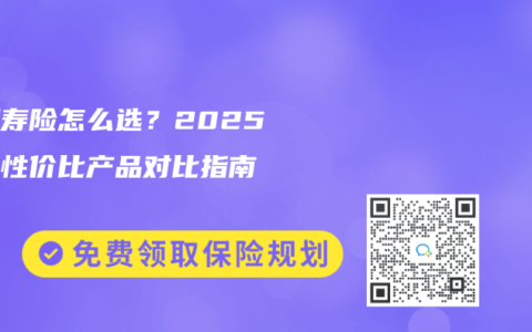 定期寿险怎么选？2025年高性价比产品对比指南