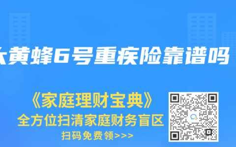 大黄蜂6号重疾险靠谱吗