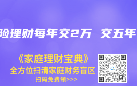 保险理财每年交2万 交五年