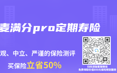 麦满分pro定期寿险