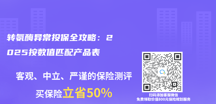 转氨酶异常投保全攻略：2025按数值匹配产品表插图