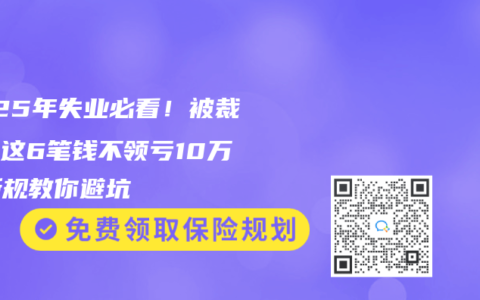 2025年失业必看！被裁当天这6笔钱不领亏10万，新规教你避坑