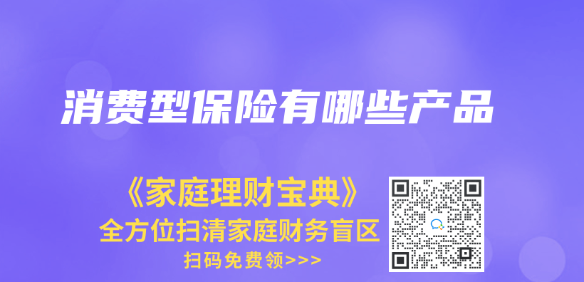 消费型保险有哪些产品插图