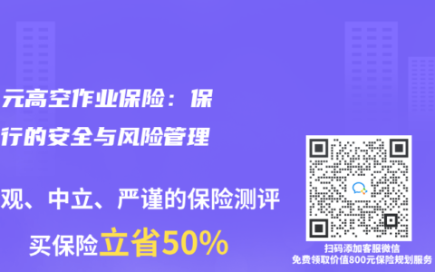 100元高空作业保险：保障飞行的安全与风险管理