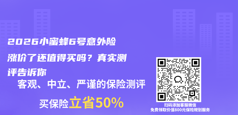 2026小蜜蜂6号意外险涨价了还值得买吗?真实测评告诉你插图 2026小蜜蜂6号意外险涨价了还值得买吗?真实测评告诉你插图
