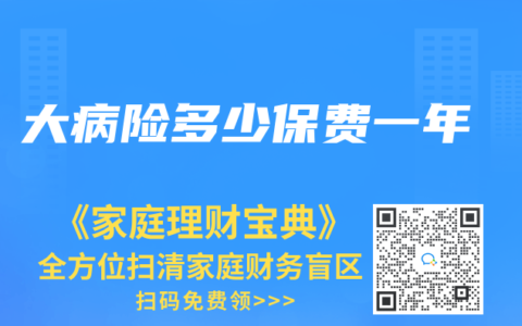 大病险多少保费一年