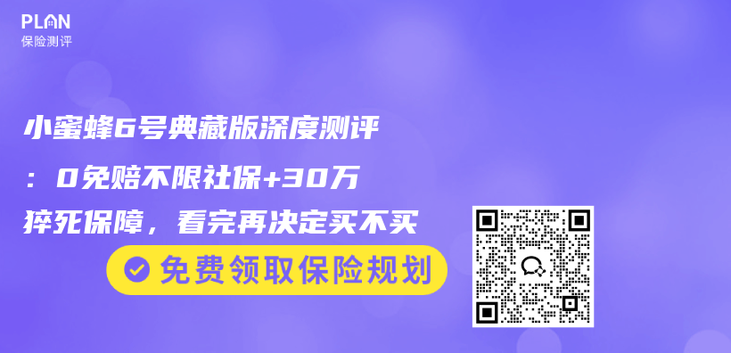 小蜜蜂6号典藏版深度测评:0免赔不限社保+30万猝死保障,看完再决定买不买插图 小蜜蜂6号典藏版深度测评:0免赔不限社保+30万猝死保障,看完再决定买不买插图