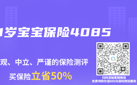 1岁宝宝保险4085