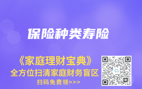 保险种类寿险
