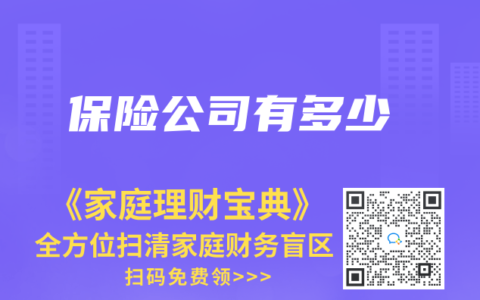 保险公司有多少