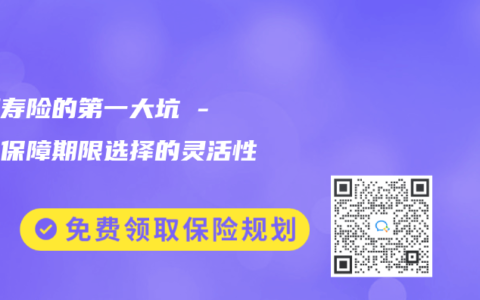 定期寿险的第一大坑 – 缺乏保障期限选择的灵活性