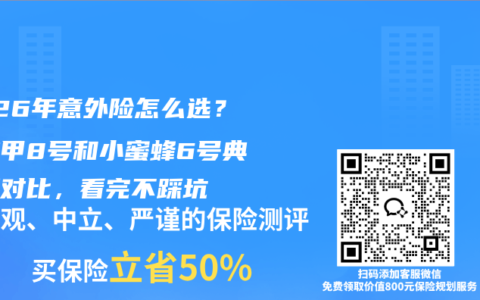 2026年意外险怎么选？大护甲8号和小蜜蜂6号典藏版对比，看完不踩坑