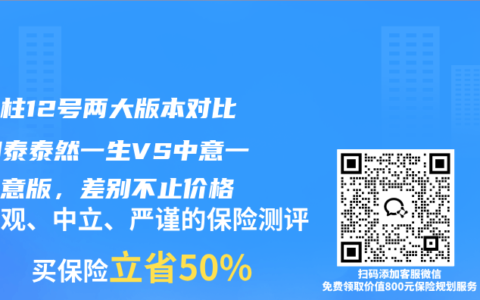 擎天柱12号两大版本对比：和泰泰然一生VS中意一生中意版，差别不止价格
