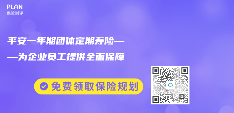 平安一年期团体定期寿险——为企业员工提供全面保障插图