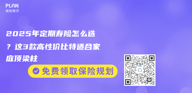 2025年定期寿险怎么选？这3款高性价比特适合家庭顶梁柱插图