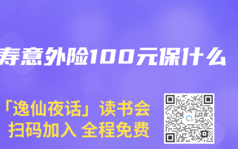 人寿意外险100元保什么