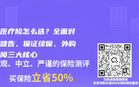 百万医疗险怎么选？全面对比免健告、保证续保、外购药保障三大核心